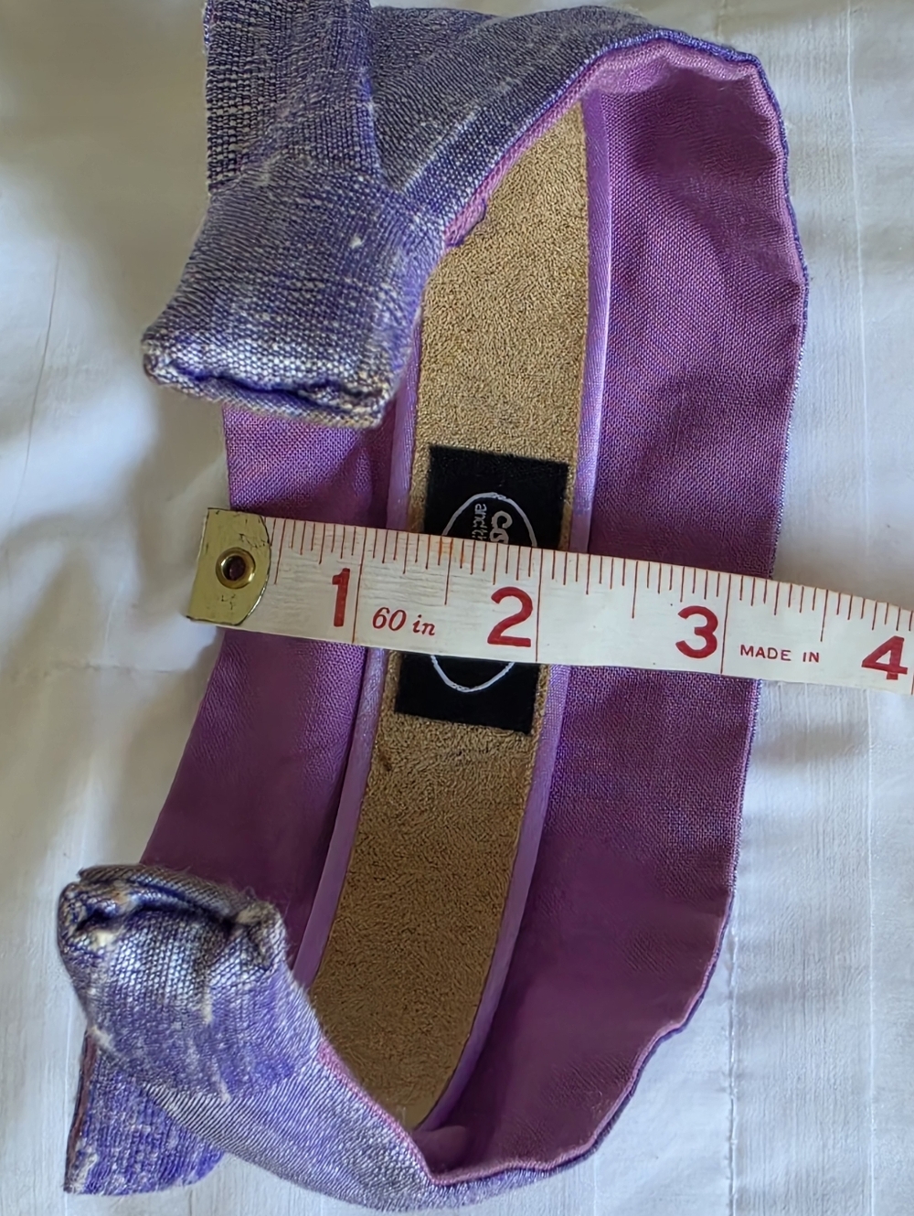 Headband LAVENDER purple color Silk Dupioni - wide. - Picture 17 of 17